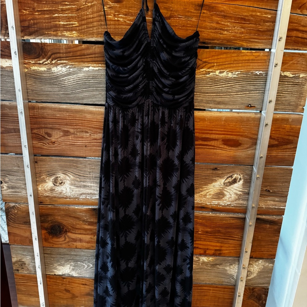 Women's Evereve Navy MeshPatterned Maxi Dress